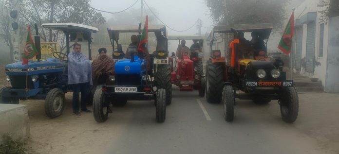 Punjab Kisan Tractor March Mohali